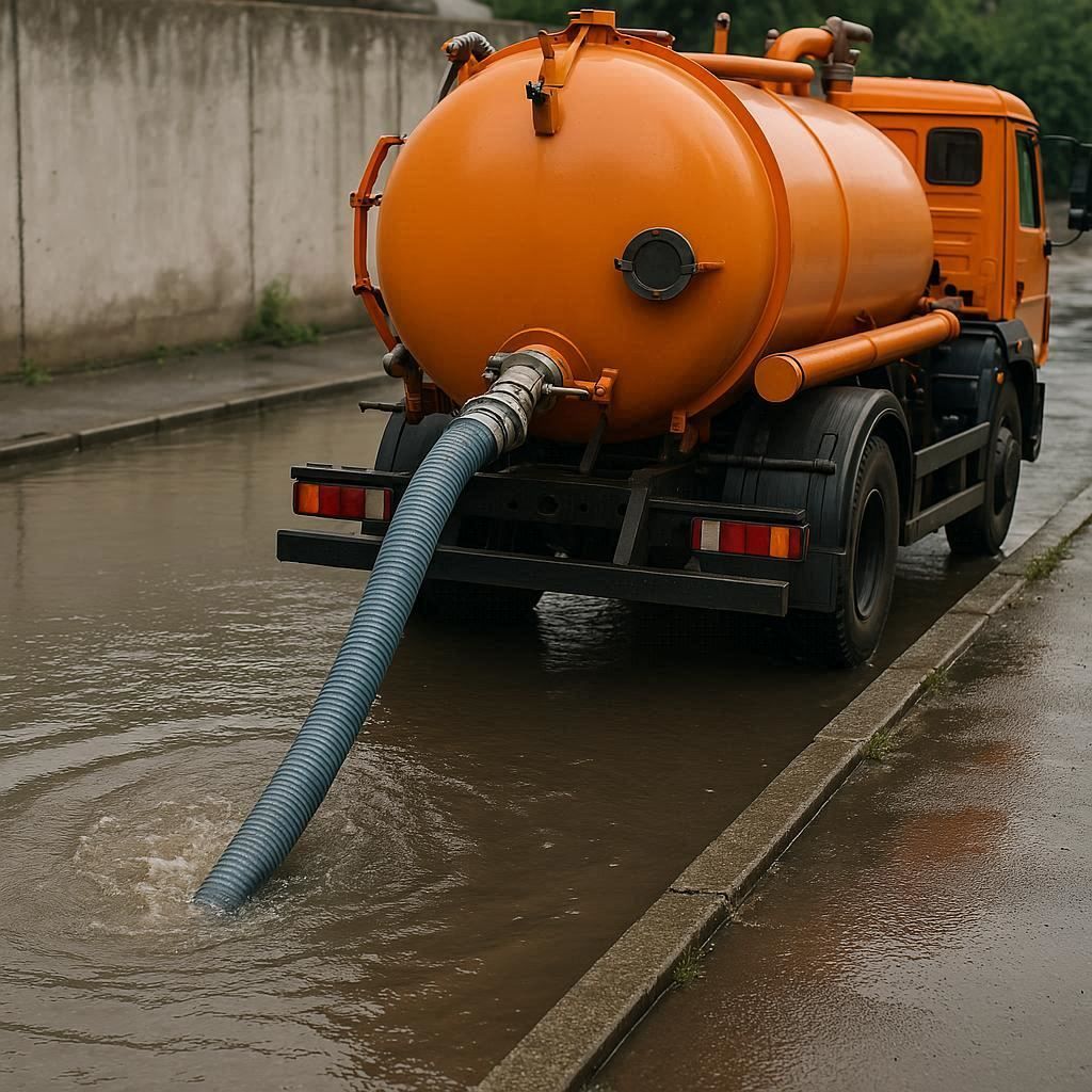 Откачка воды в Хабаровске